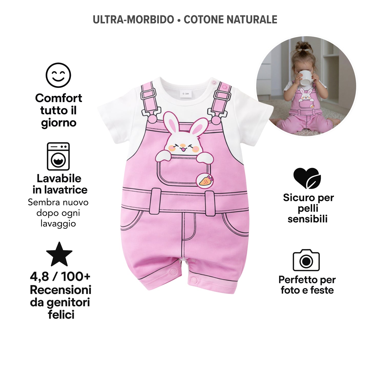 AMA™ Tutina Dolce Coniglietto