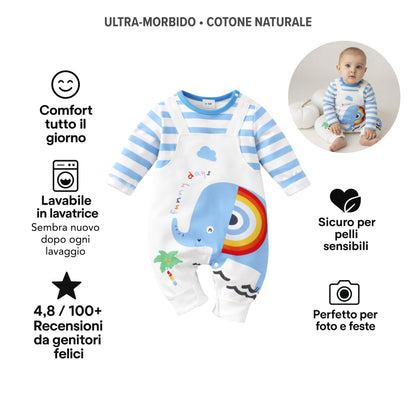 AMA™ Tutina Dolce Elefantino Arcobaleno
