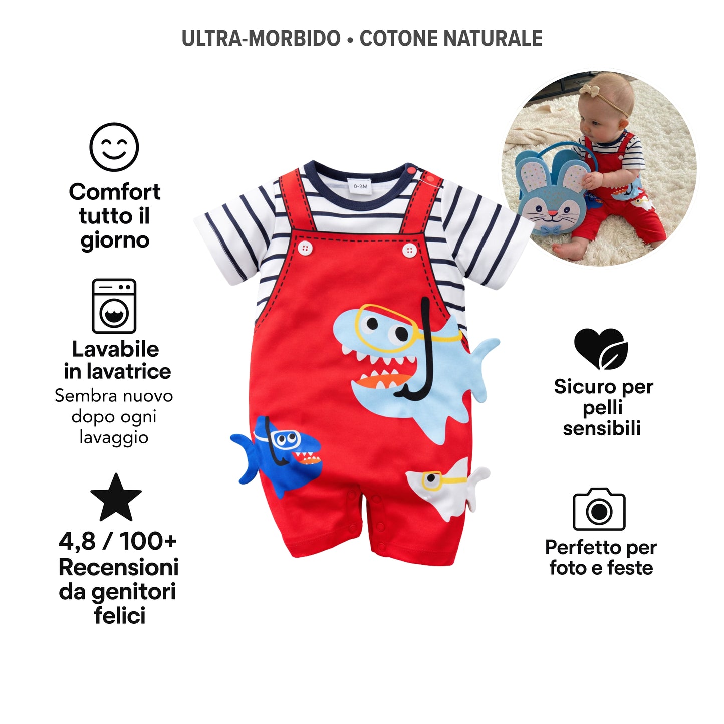 AMA™ Tutina Dolce Squalo Subacqueo