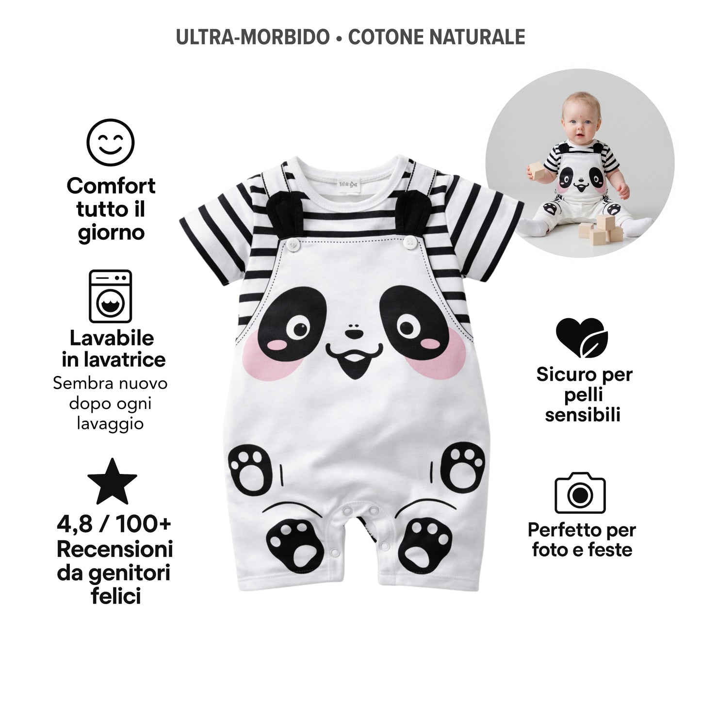 AMA™ Tutina Dolce Panda