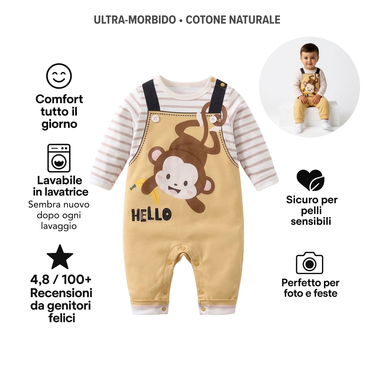 AMA™ Tutina Dolce Scimmietta