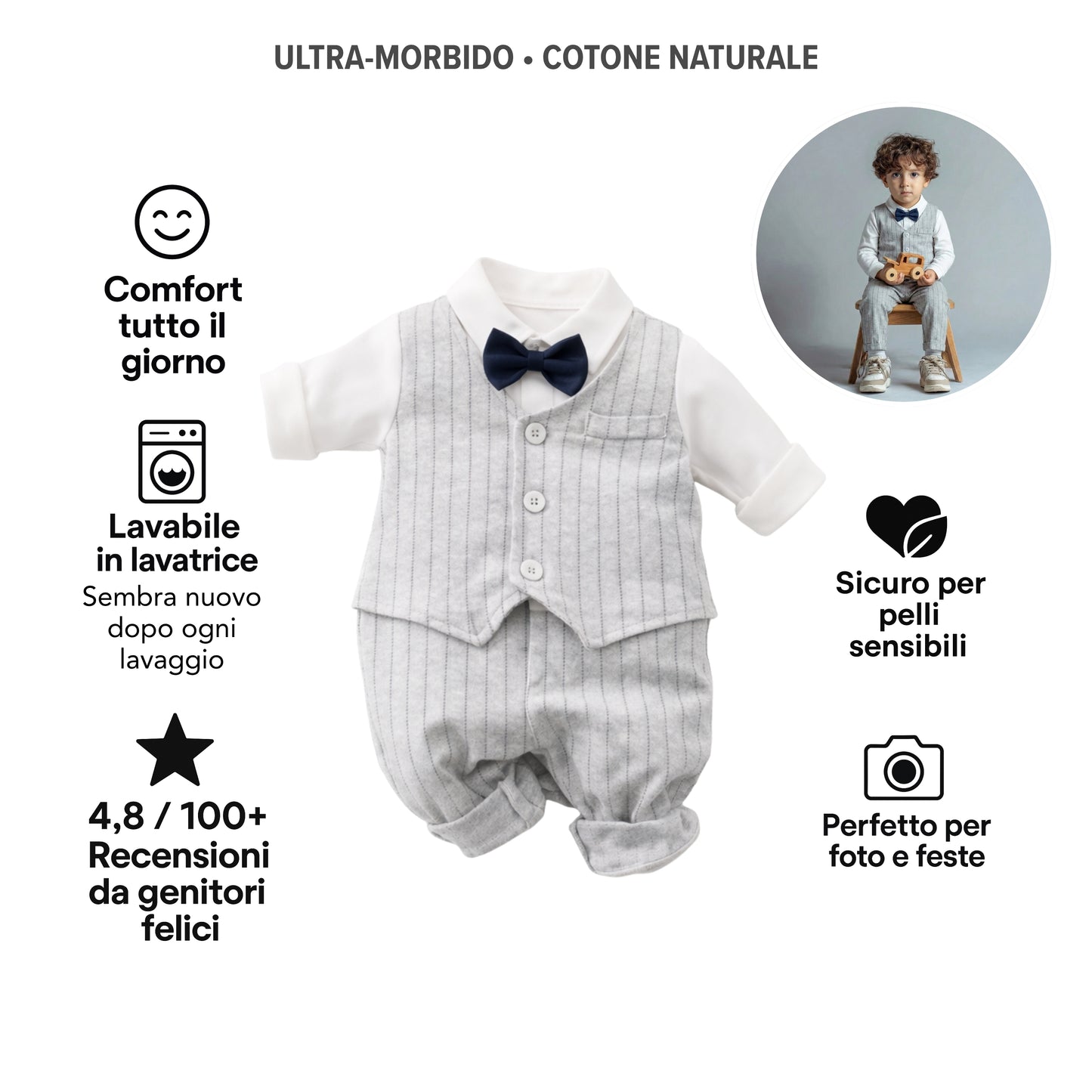 AMA™ Tutina Gentiluomo Argento