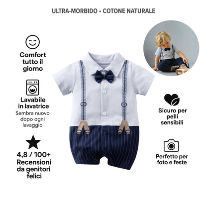 AMA™ Tutina Gentiluomo con Bretelle