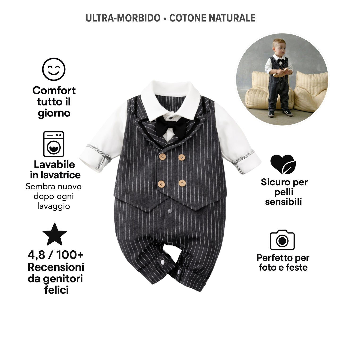 AMA™ Tutina Gentiluomo Gessato