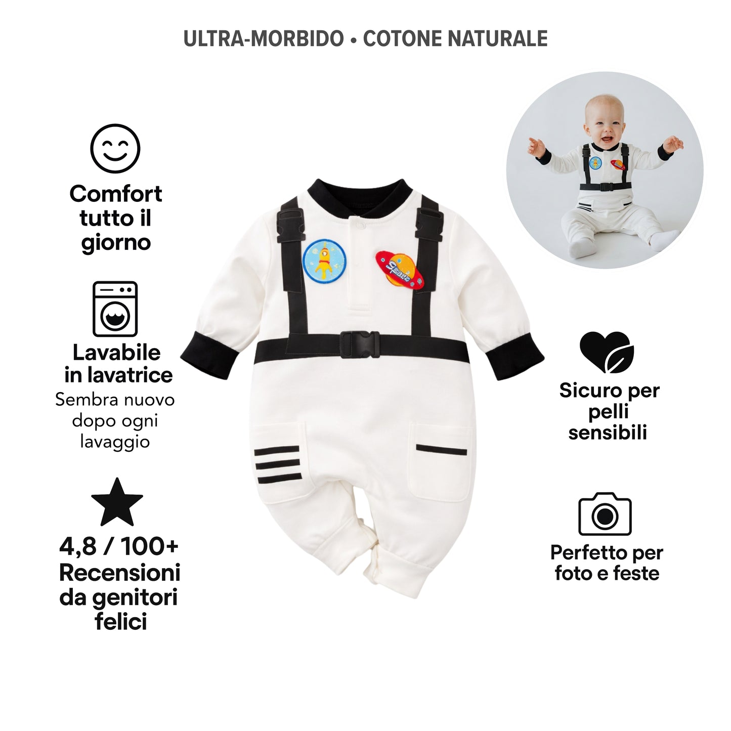 AMA™ Tutina Piccolo Astronauta