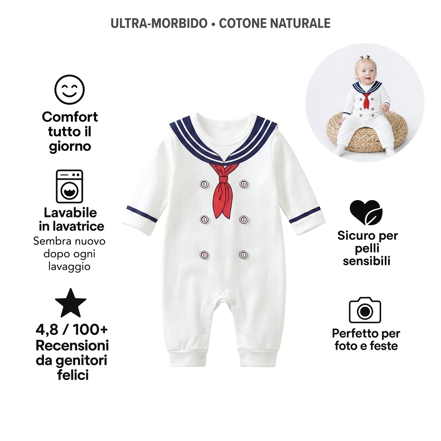 AMA™ Tutina Piccolo Marinaio
